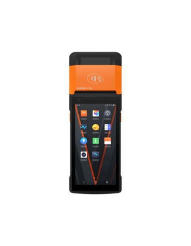 SUNMI V2s, Scanner, 2D, USB-C, BT, Wi-Fi, 4G, NFC, GPS, GMS, Android